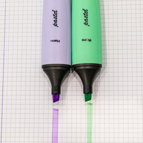 Evidenziatore Mans PASTELL Verde e Viola. Pack 2 colori - 4