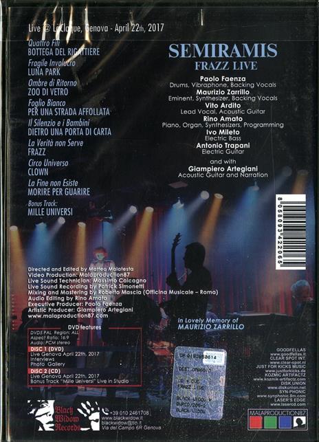 Frazz Live - CD Audio + DVD di Semiramis - 2