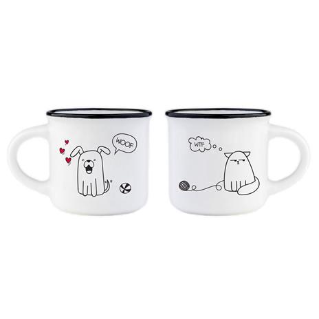 Tazzine da caffè Cane e Gatto Legami Espresso for Two Coffee Mug Dog & Cat. Set 2 tazzine