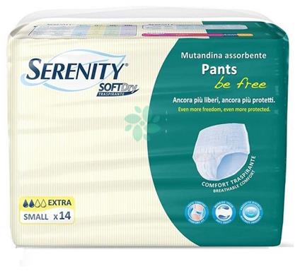 Serenity Pull Up Soft Dry Be Free Extra Pannoloni Pants Mutandina Taglia S Confezione da 14pz
