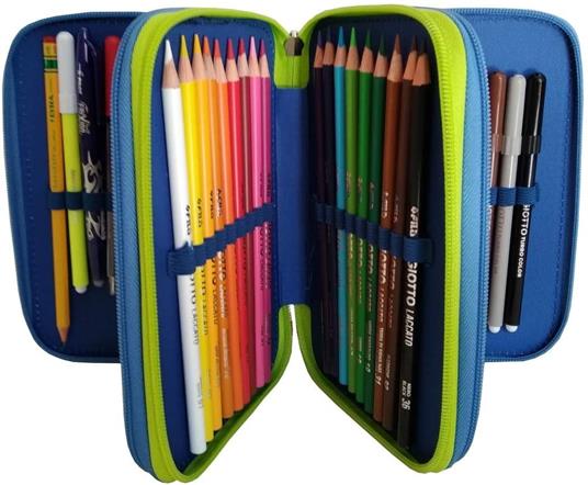 Astuccio accessoriato 3 zip WWF Tigre Blu. Con penna Frixion - 4