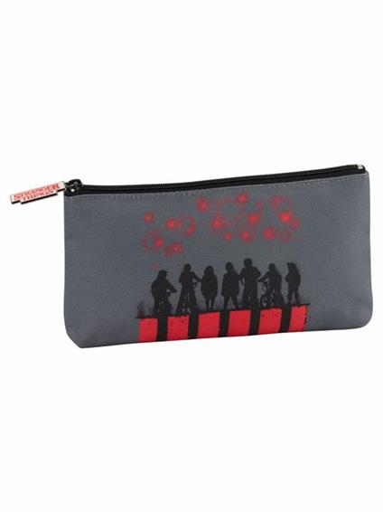 Astuccio bustina Stranger Things, grigio - 23 x 11 x 2,5 cm