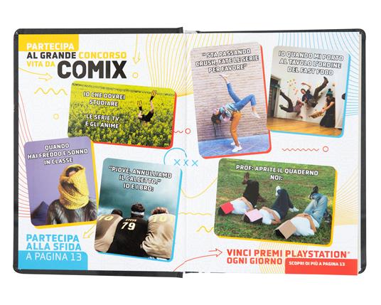 Diario Comix 16 Mesi 2023-2024 Standard Black&White Cervello - Bianco e Nero - 2