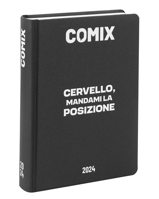 Diario Comix 16 Mesi 2023-2024 Standard Black&White Cervello - Bianco e Nero