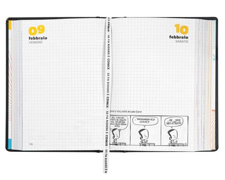 Diario Comix 16 Mesi 2023-2024 Mini Gear Black - Nero - 8