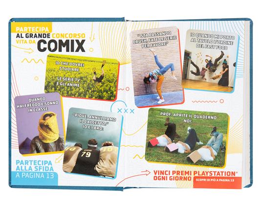 Diario Comix 16 Mesi 2023-2024 Mini Blue Metallic - Blu metallico - 2