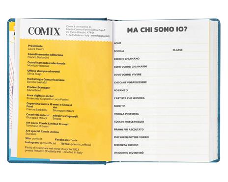 Diario Comix 16 Mesi 2023-2024 Mini Blue Metallic - Blu metallico - 4