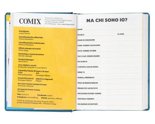 Diario Comix 16 Mesi 2023-2024 Mini Blue Metallic - Blu metallico - 4