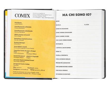 Diario Comix 16 Mesi 2023-2024 Mignon Plus Black&White Cerve - Bianco e Nero - 4