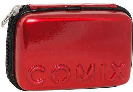 Astuccio rettangolare con scomparti e Zip Comix Classic Rosso