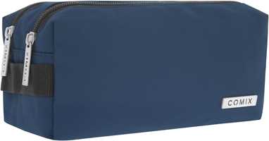 Cartoleria Astuccio 2 Zip Monocolore Blu Comix Comix