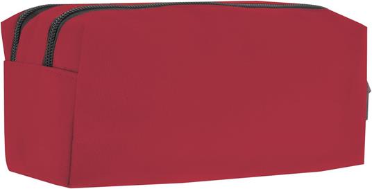 Astuccio 2 Zip Monocolore Borgogna Comix - 2