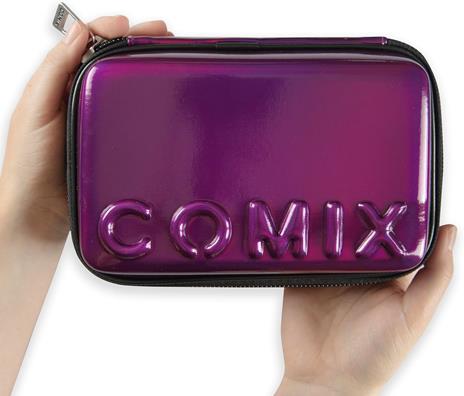 Astuccio con cancelleria maxi zip Comix classic viola - 2