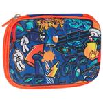 Astuccio accessoriato Maxi 1 zip Comix Ultra Bright Jam Boy, Blu e arancio 14,5 x 6,5 x 21 cm