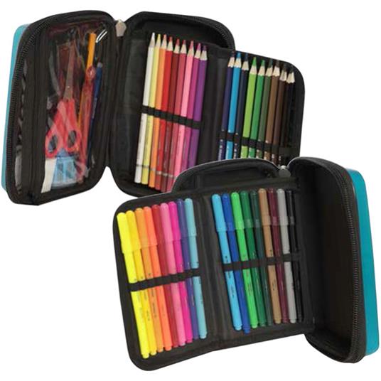 Astuccio accessoriato Maxi 1 zip Comix Ultra Bright Jam Boy, Blu e arancio 14,5 x 6,5 x 21 cm - 2