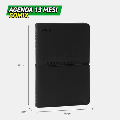 Agenda 13 Mesi, 2025-26, settimanale Comix u younivercity rosso - 5