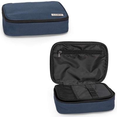 Astuccio rettangolare con zip e scomparti Maxi monocolore blu Comix