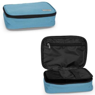 Astuccio rettangolare con zip e scomparti Maxi monocolore Blu avio Comix