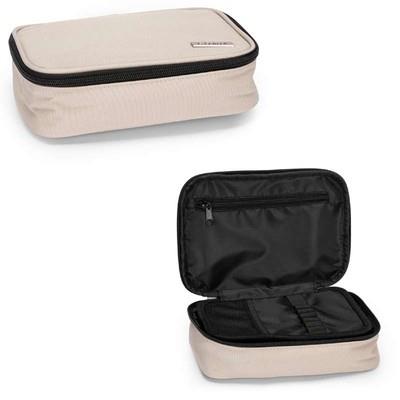 Astuccio rettangolare con zip e scomparti Maxi monocolore Grigio talpa Comix