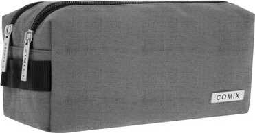 Cartoleria Astuccio 2 zip monocolore grigio melange Comix Comix