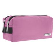 Astuccio 2 zip monocolore Malva Comix