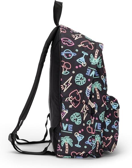 COMIX, ZAINO AMERICANO ALLOVER NEON Unisex-Bambini e ragazzi, Nero, Medio - 3