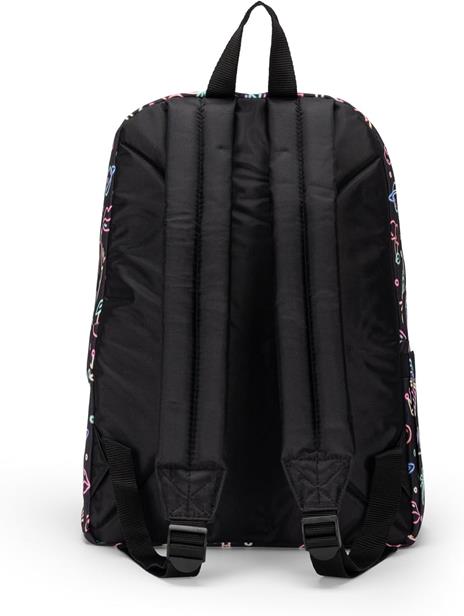 COMIX, ZAINO AMERICANO ALLOVER NEON Unisex-Bambini e ragazzi, Nero, Medio - 4