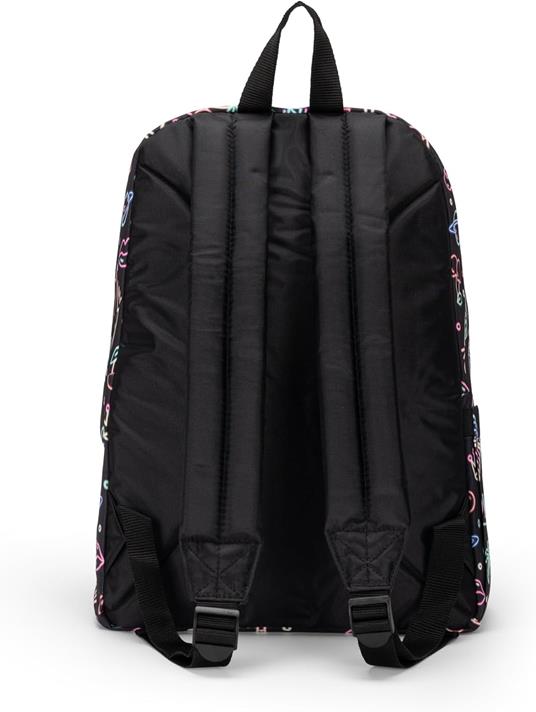 COMIX, ZAINO AMERICANO ALLOVER NEON Unisex-Bambini e ragazzi, Nero, Medio - 4