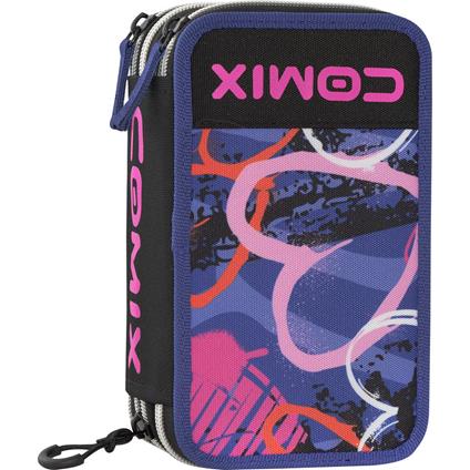 Astuccio con cancelleria 3 zip Comix wbs sprayheart