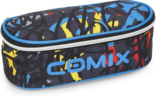 Astuccio ovale con zip e scomparti Comix wbs graffiti