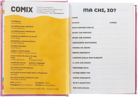 Agenda 16 Mesi, 2025-26, mini c special Comix - 3