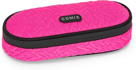 Astuccio ovale con zip e scomparti Graphic black Comix special