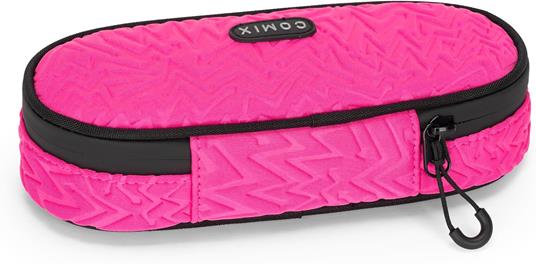 Astuccio ovale con zip e scomparti Graphic black Comix special - 4