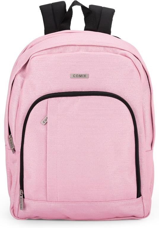 Zaino Scuola per Bambini e Ragazzi, Tasca Frontale, Spallacci Regolabili, rosa Comix - 32x43Hx23 cm