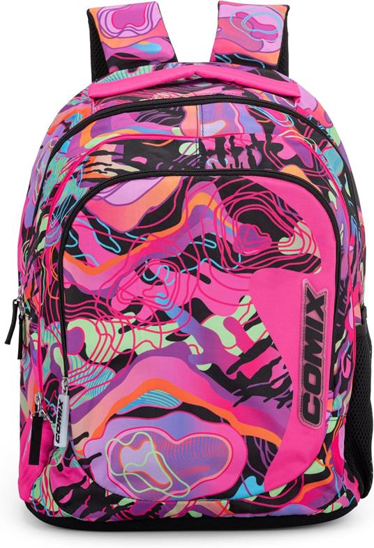 Zaino Scuola per Bambini e Ragazzi, Tasca Frontale, Chiusura a Zip e Spallacci Regolabili Comix Wave - 32x43Hx23 cm