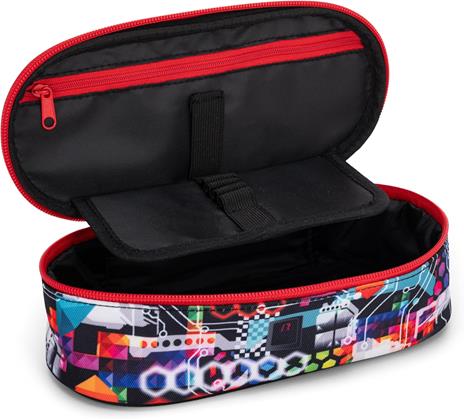 COMIX Wave - Astuccio Ovale Organizzato per Bambini e Ragazzi, Chiurusa a Zip, Interno con Passanti Elastici, 22x5Hx9,5 cm - 2
