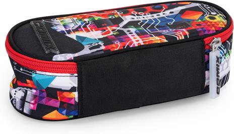 COMIX Wave - Astuccio Ovale Organizzato per Bambini e Ragazzi, Chiurusa a Zip, Interno con Passanti Elastici, 22x5Hx9,5 cm - 3