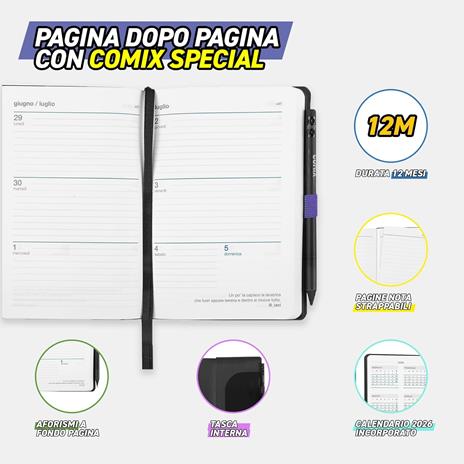 Agenda Comix Special 12 mesi 2026 Settimanale Medium Arabesque - 4