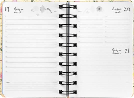 Agenda Giornaliera 12 mesi 2026 Turnowsky Spiralata 9x13 cm Uccellini - 3