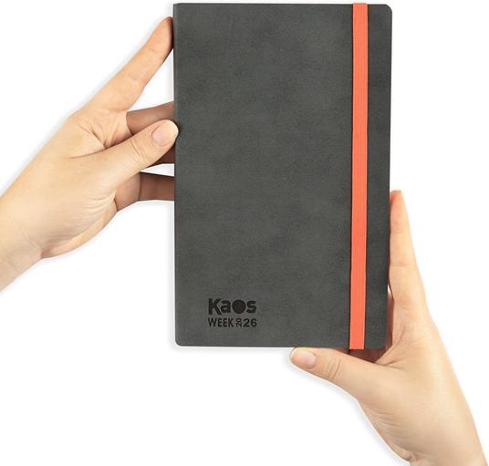 Agenda 12 mesi 2026 Settimanale Large Kaos Nero & orange - 2