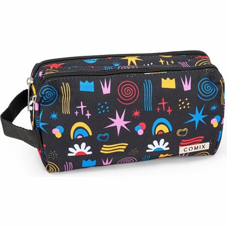 Astuccio 2 Zip Comix Allover Sport Doodle