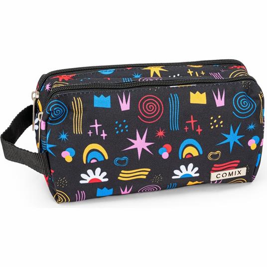 Astuccio 2 Zip Comix Allover Sport Doodle