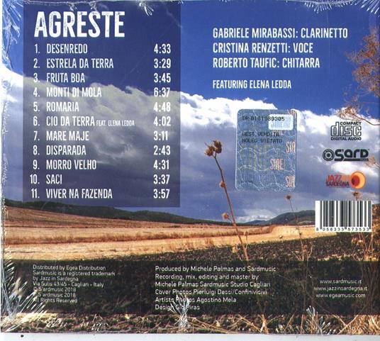 Agreste - CD Audio di Gabriele Mirabassi - 2