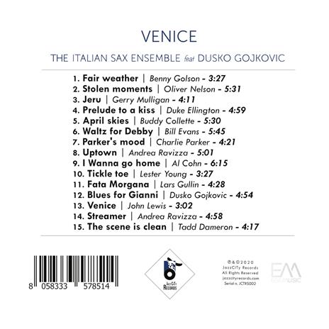 Venice - CD Audio di Italian Sax Ensemble - 2