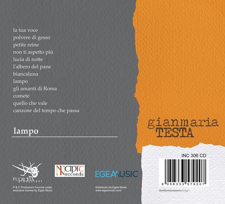 Lampo (New Edition) - CD Audio di Gianmaria Testa - 2