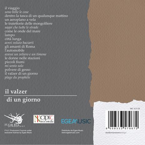 Il valzer di un giorno - CD Audio di Gianmaria Testa - 2