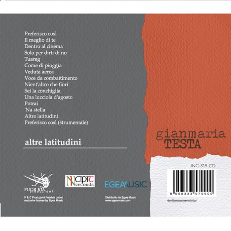 Altre Latitudini (New Edition) - CD Audio di Gianmaria Testa - 2