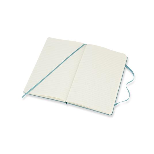 Taccuino Moleskine large a righe copertina rigida azzurro. Reef Blue - 4