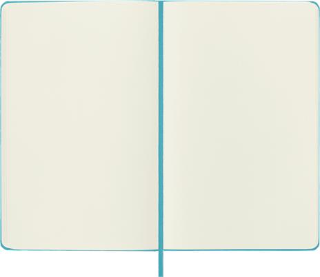 Taccuino Moleskine large a pagine bianche copertina rigida azzurro. Reef Blue - 3