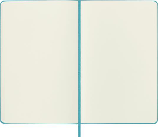 Taccuino Moleskine large a pagine bianche copertina rigida azzurro. Reef Blue - 3